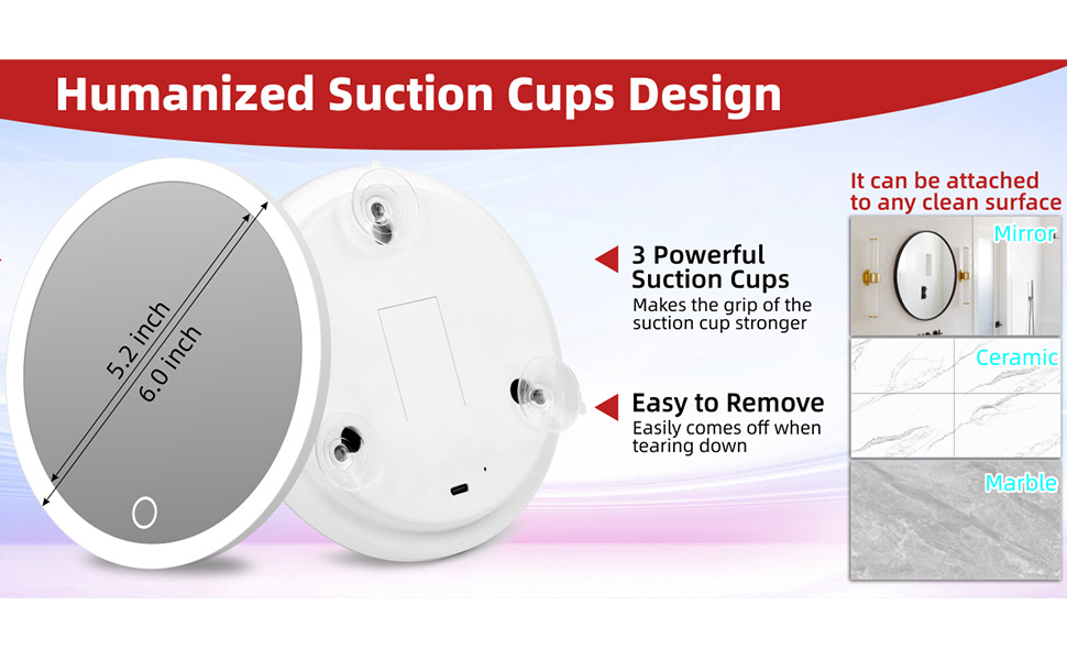 Magnifying Mirror with Light 20x, 3 Color Modes Dimming 6