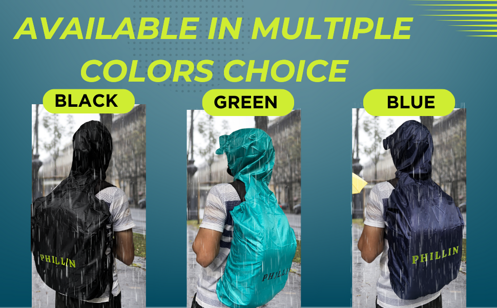 Rain Cover for Backpack with Elastic Adjustable and Carrying Pouch Dustproof Waterproof Laptop Bag Protector Travel Accessories 35-45 Liter Hoddy Style (Sea Green) 12 rain bag cover