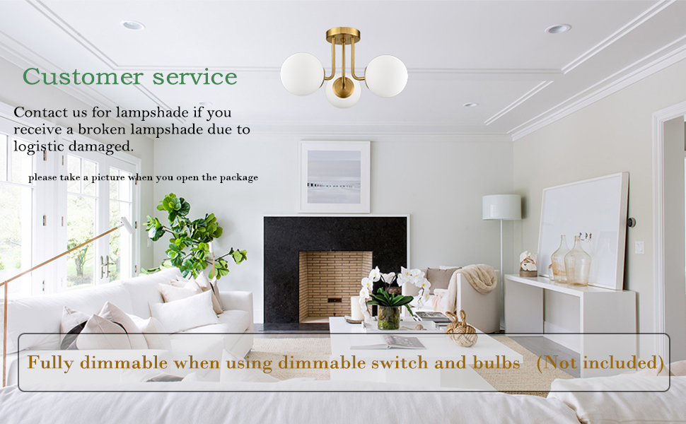 modern gold semi flush mount ceiling light 