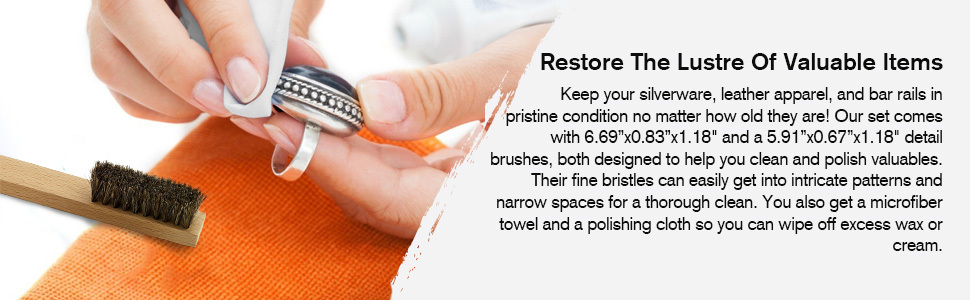 man cleaning his ring using silver cleaner brush which is suitable to clean and polish all valuables