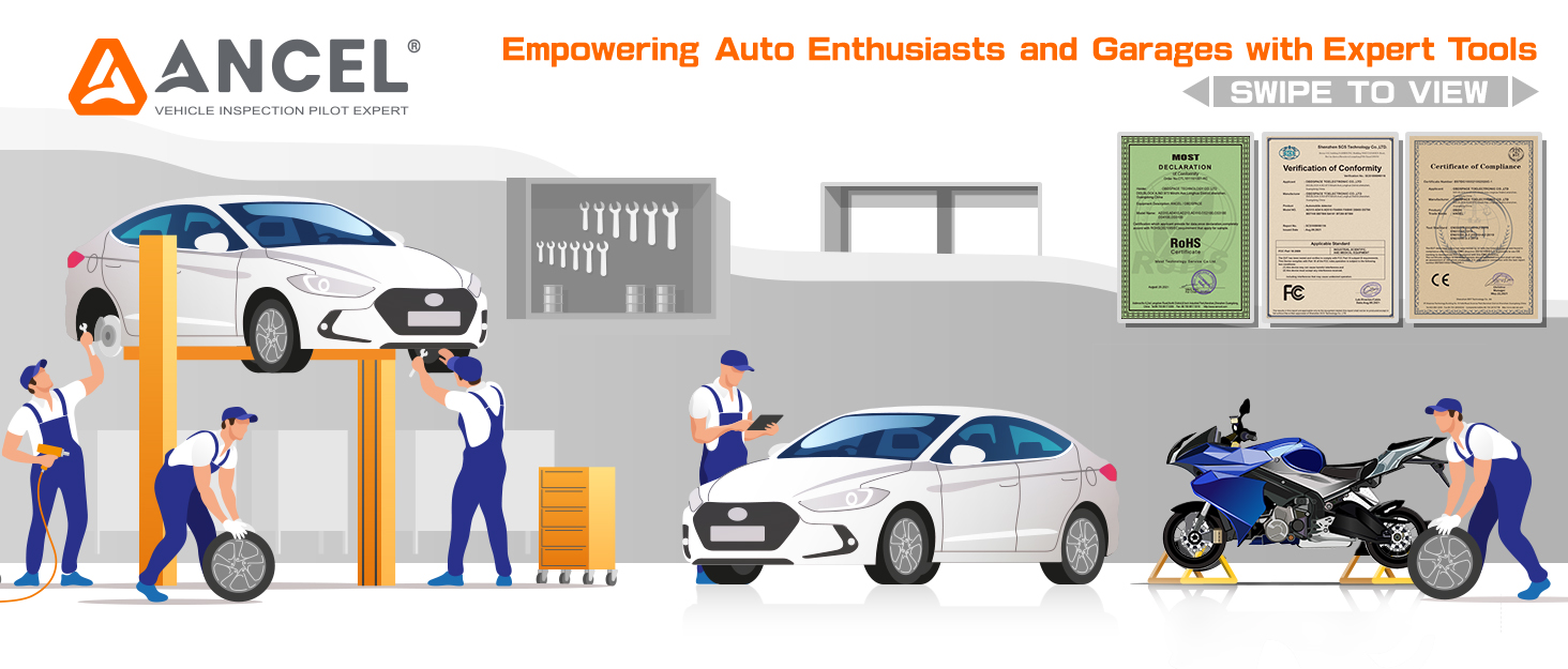 ANCEL MT510 Motorcycle Diagnostic Tool Fits for Harley Full