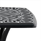 smooth curved metal side table top