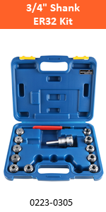 Accusize Industrial Tools 11-Pc ER32 Collet Set Plus 1-Pc 5C Shank