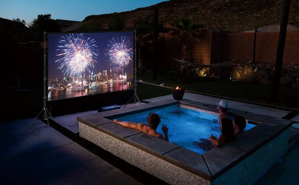 party movie screen outdoor projector screen