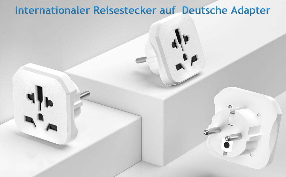 Braucht Man In Frankreich Adapter Für Steckdosen 2 Stück Reisestecker auf Deutsche Adapter, zum Anschluss ausländischer