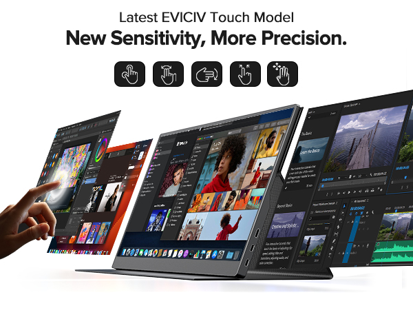 Amazon.com: EVICIV Portable Monitor Touchscreen 15.6 FHD