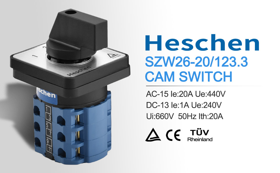 Heschen Universal Rotary Cam Selector Changeover Switch