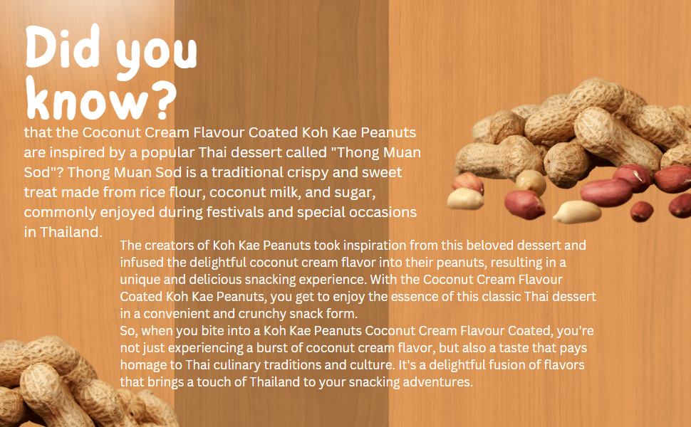 Koh Kae Peanuts Coconut Cream Flavour Coated 230g Authentic Thai