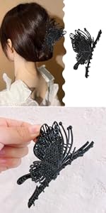 butterfly hair clips