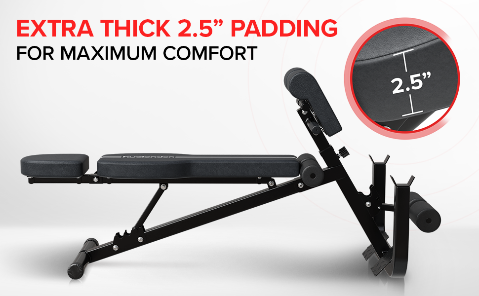 Extra Thick Padding, leather, adjustable bench with leg extension, work out bench, bench with leg,