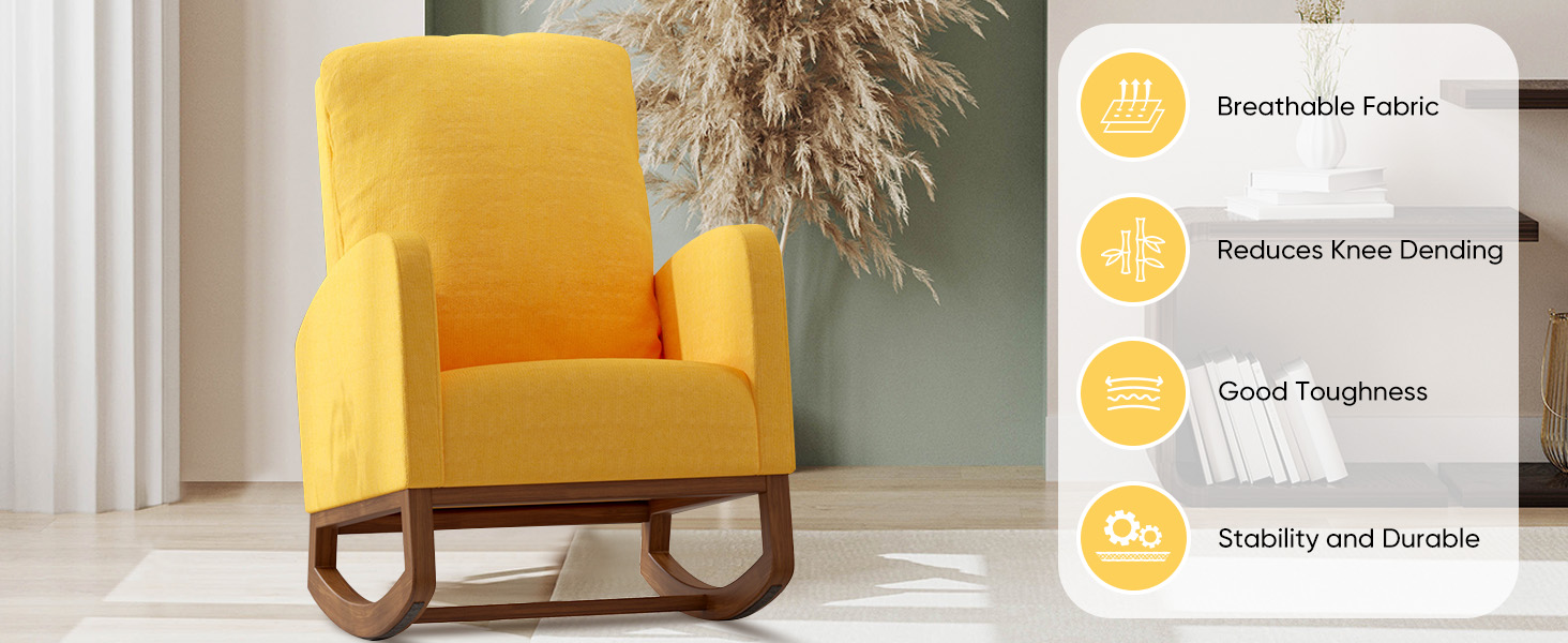 rocking chair yellow