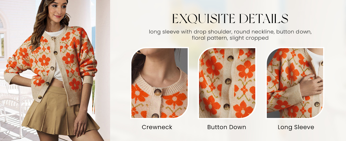 floral cardigan