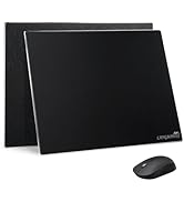 LANGBOHOS Glass Mouse Pad Micro Etched Surface and Whole Silicone Base,Improved Precision and Spe...