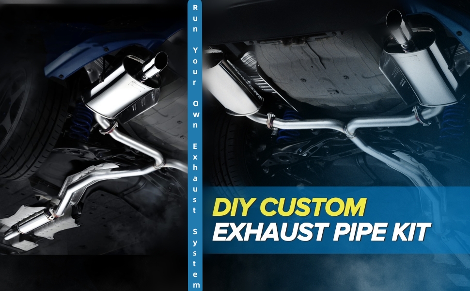 AUTOSITY 2.5“ Universal Custom DIY Exhaust Tubing Kit