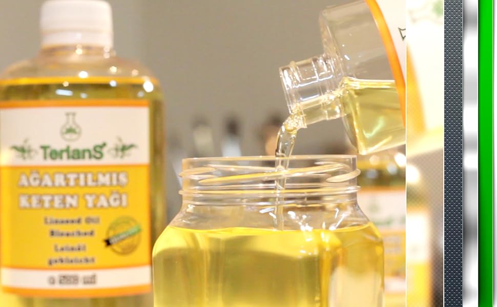 TERLANS Linseed Oil Refined, 3.38 Fl. Oz (100 ml) Natural Oil Paint