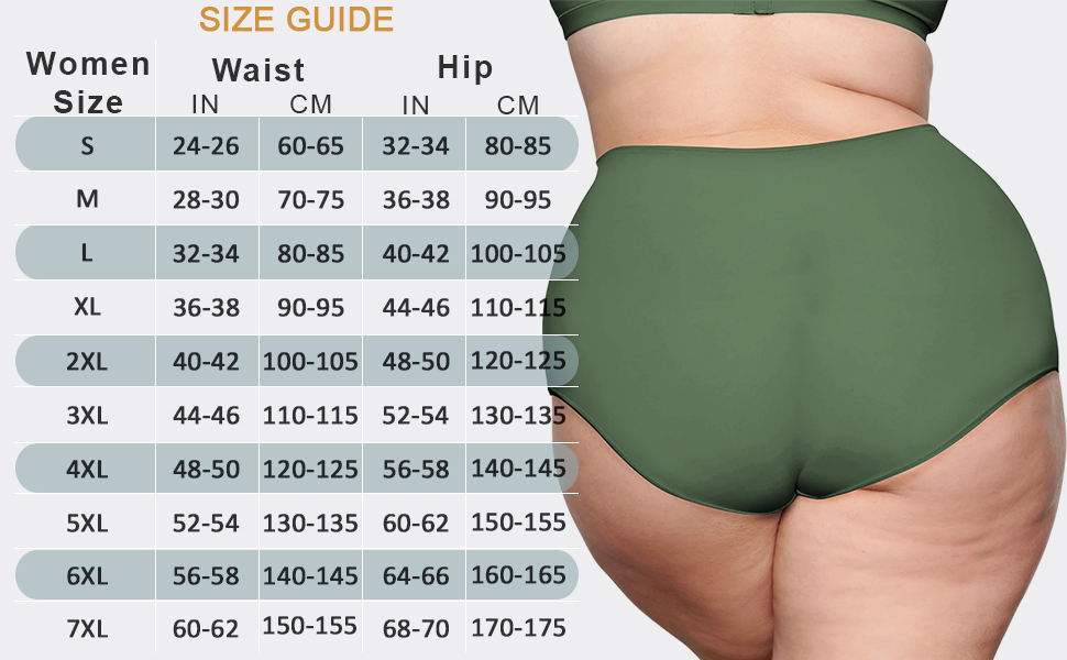 Plus Size High Waist Panties