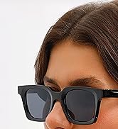 AIEYEZO Classic Square Sunglasses for Men Women Fashion Square Sun Glasses Trendy Designer Style ...