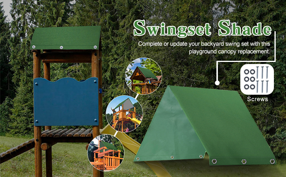 43" x 90" Swing Canopy Replacement, Playset Tarp