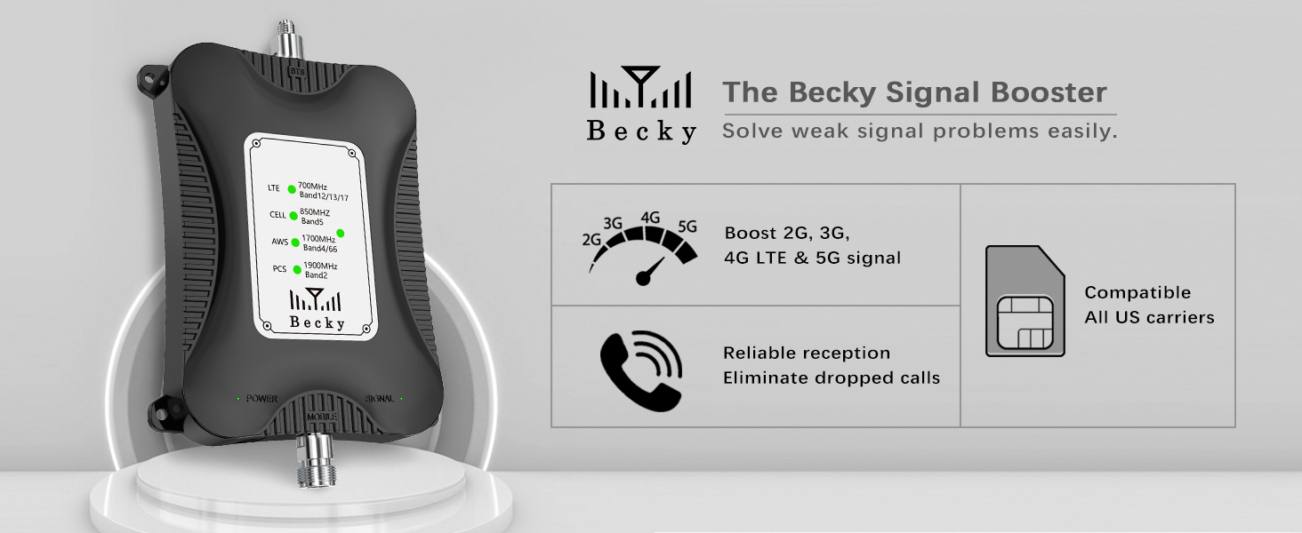 Becky Cell Signal Booster for All Carriers Verizon, AT&T