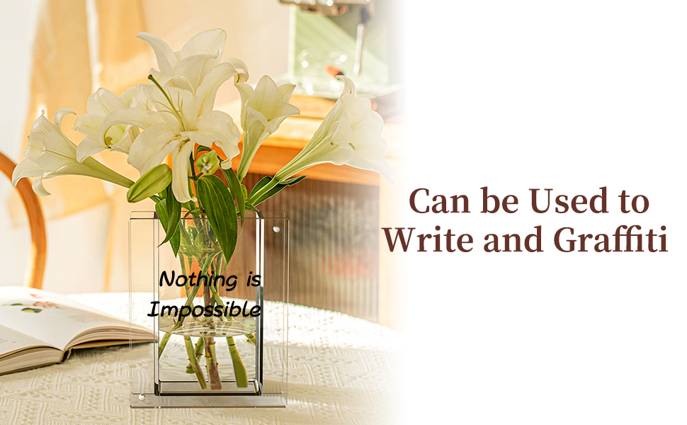 Modern flower vase and photo frame combination in 5x7 size, a unique addition to home decor