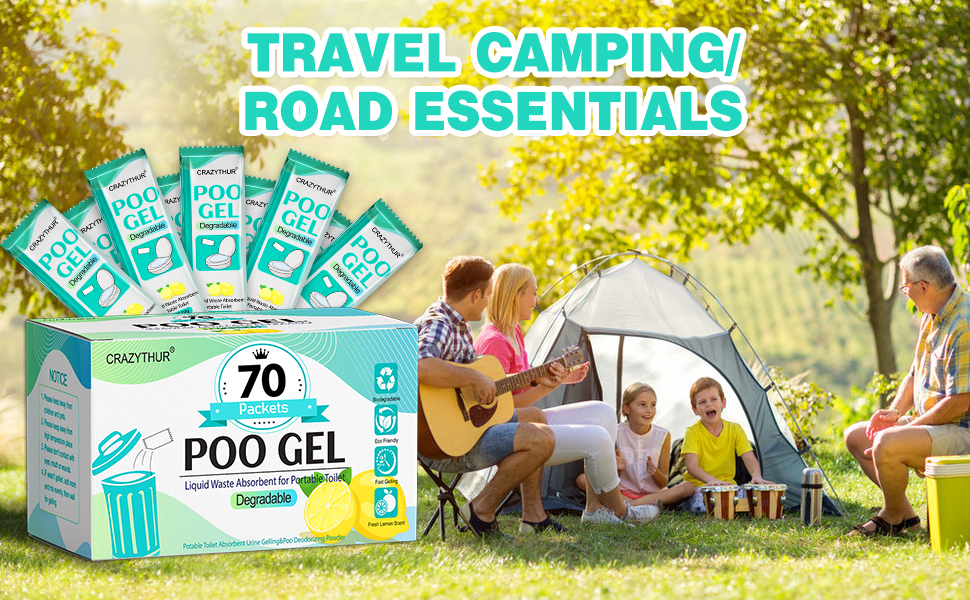 camp toilet portable gel