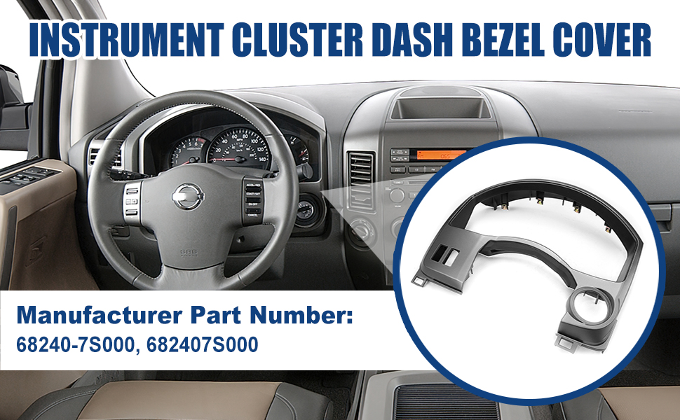Instrument Cluster Trim Frame Replacement 68240-7S000 For Nissan Titan