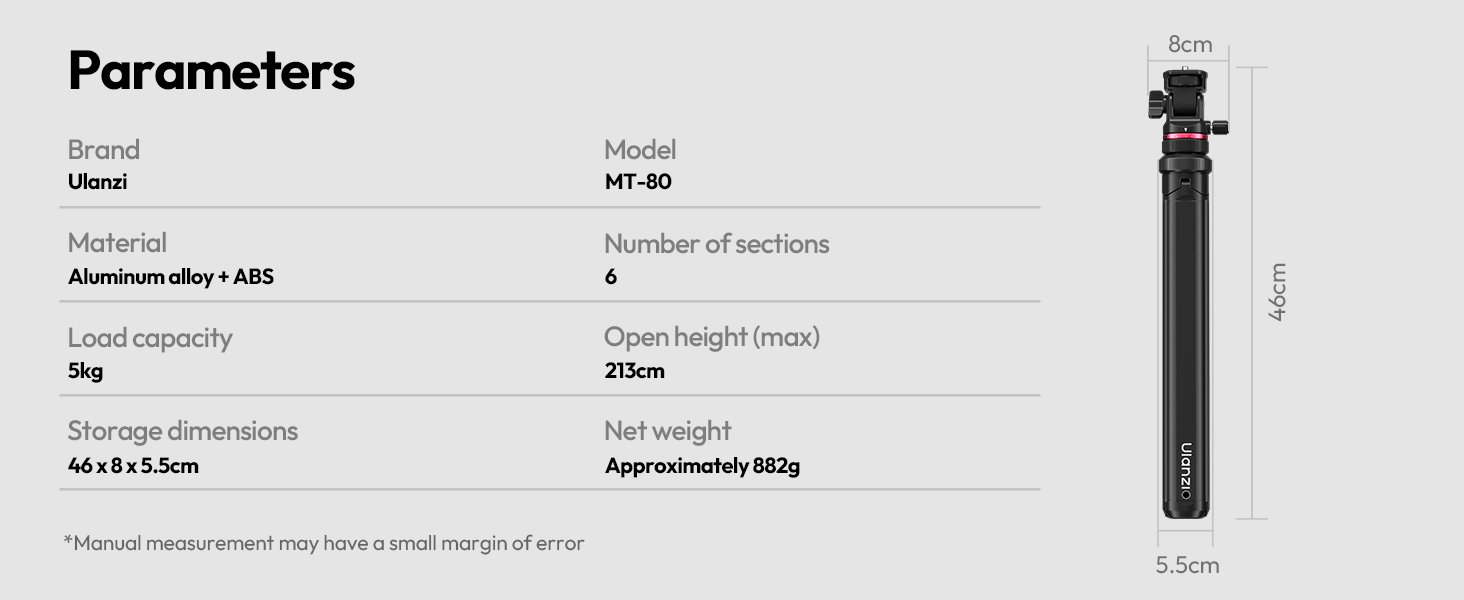 extendable camera tripod with Cold Shoe &amp; 1/4&#34; Screw for DSLR Nikon Canon iphone Fujifilm Sony