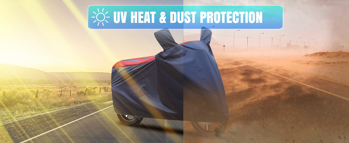 red & blue bike cover