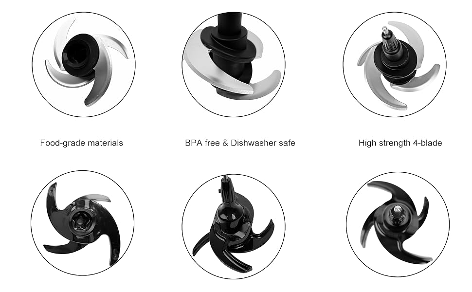 Replacement Chopping Blade and Dough Blade Set for Ninja Auto