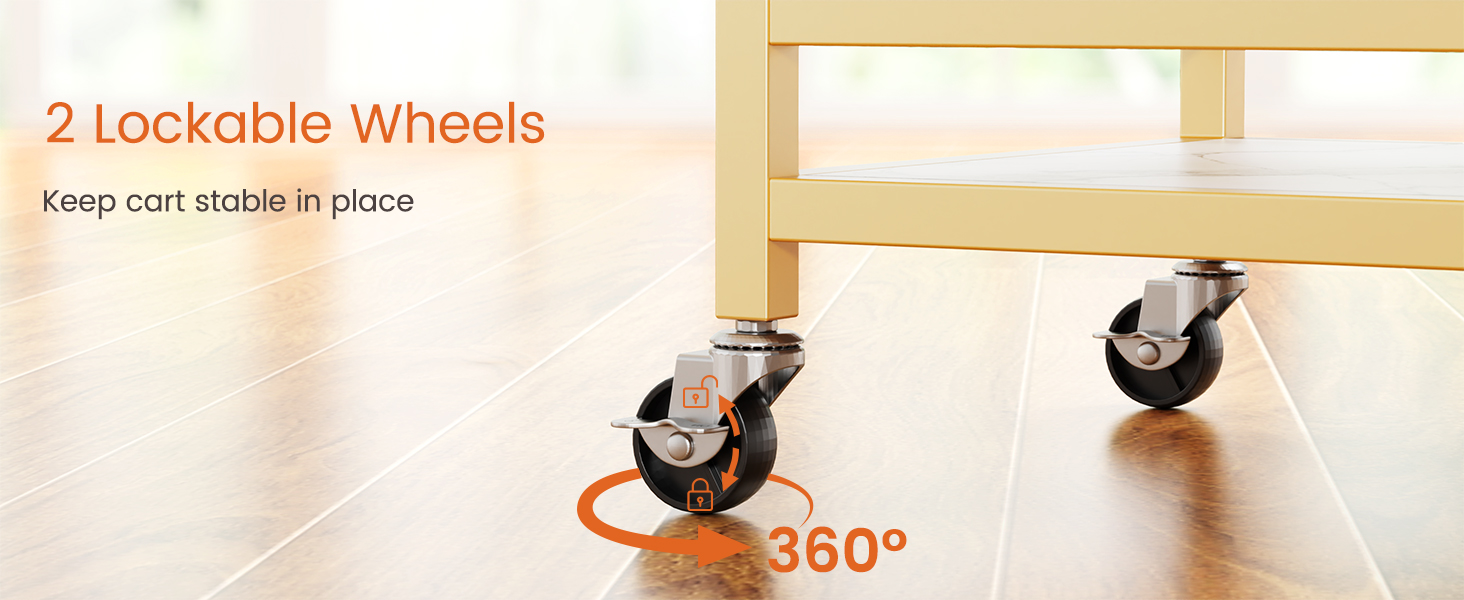 bar cart with wheels