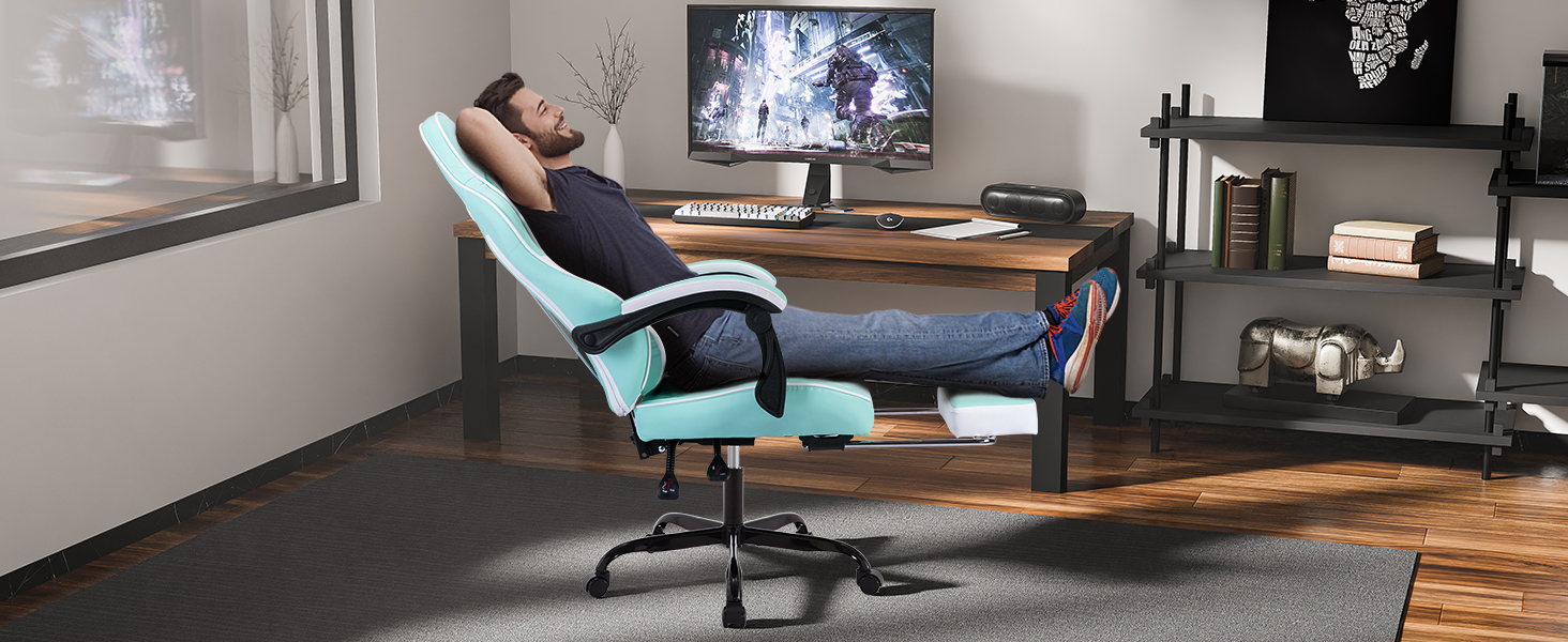 ergonomic office chair with footrest desk chairs with wheels computer chair for heavy people