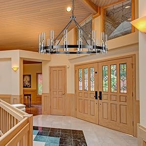 wagon wheel chandelier large chandeliers for high ceilings large foyer chandelier