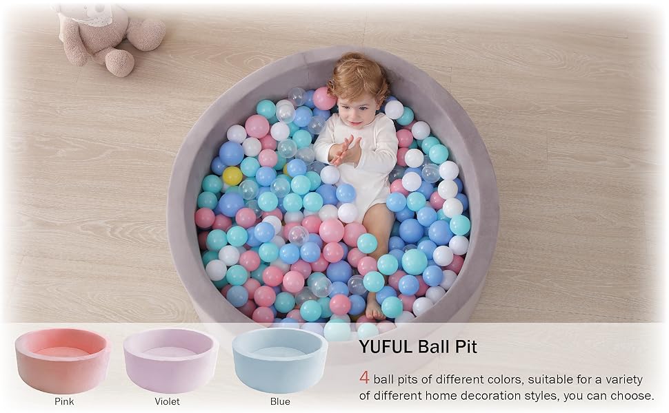 YUFUL Foam Ball Pit for Babies,Baby Ball Pit,Kids Ball Pit