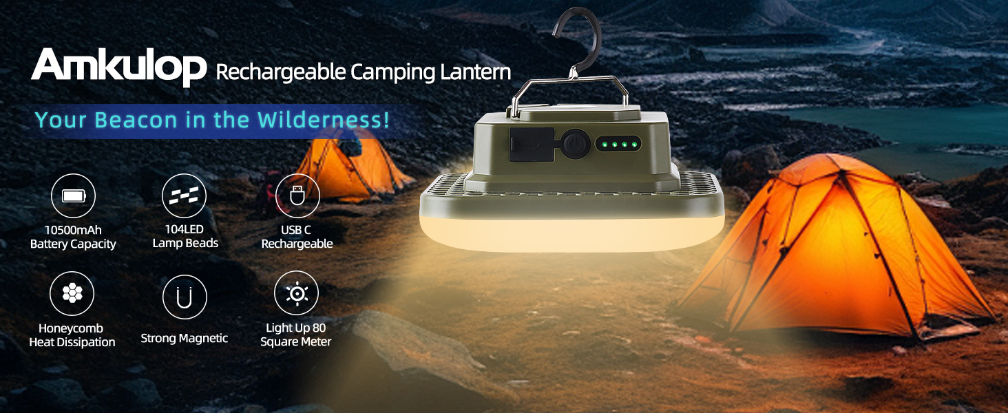 tent light for camping hanging