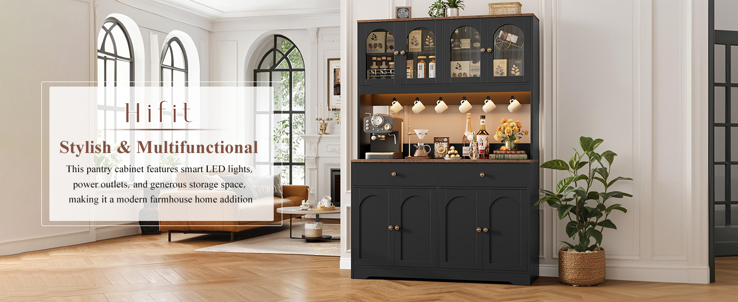 pantry cabinet with countertop