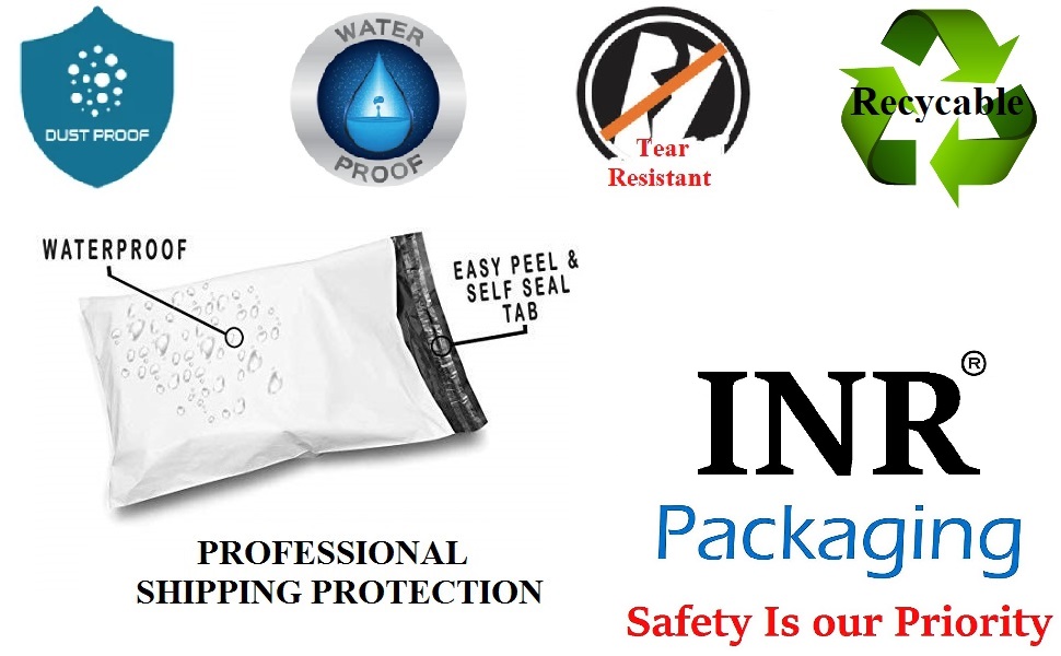 INR® (16 X 22 Inches) Pack of 50 Packing Polybags with POD Tamper