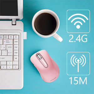 memzuoix pink wireless mouse