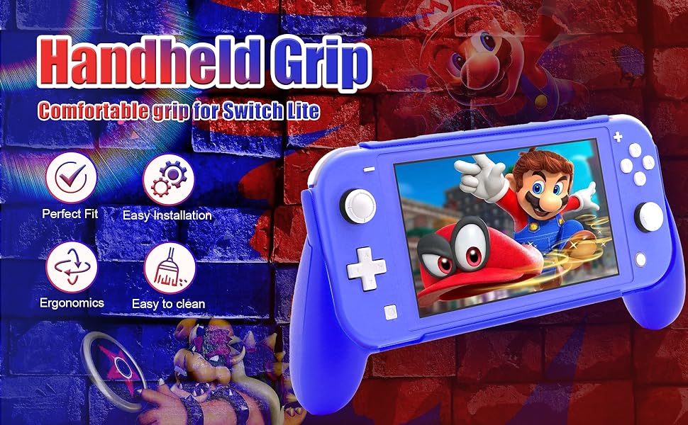 Amazon.com: Switch Lite Grip Blue - Ergonomic Non-Slip