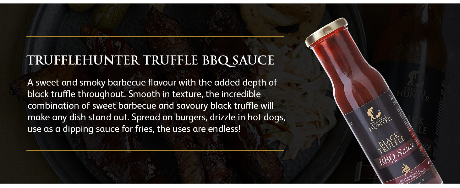 TruffleHunter Black Truffle BBQ Sauce Gourmet Barbecue Condiment