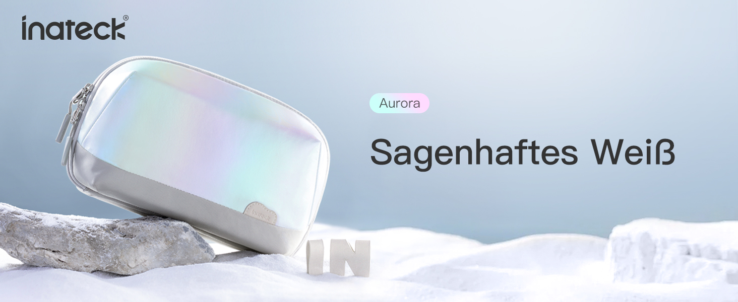 Inateck Elektronik Case, Spritzwassergeschützte Zubehörtasche, Gadget Organizer Tasche, USB