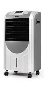 GOPLUS Climatiseur Mobile Avec Chauffage-Rafraîchisseur D'Air-Réservoir7L-3 Modes&3 Vitesses Variables-Minuterie 8H&Télécommande 15 7