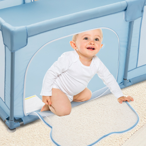 COSTWAY Box Per Bambini Centro Attività Portatile Per Neonati, Rete Traspirante, 190 X 150 X 70cm (Blu) 14 1