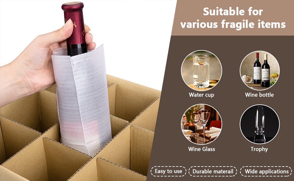 codree 3 Sets Glass Packing Kits Glass Dividers for Moving