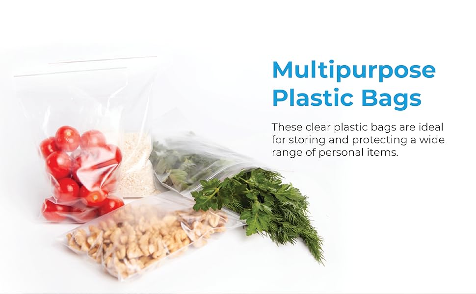 UK SUPPLIES 100 Plastic Grip Seal Bags With Strong Zip Lock