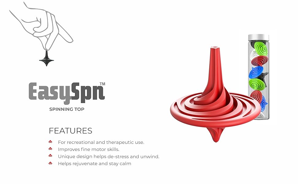 EasySpn Spinning Top Toy Lattu Bhawra Lattoo Chakri. Good Gift For Fun