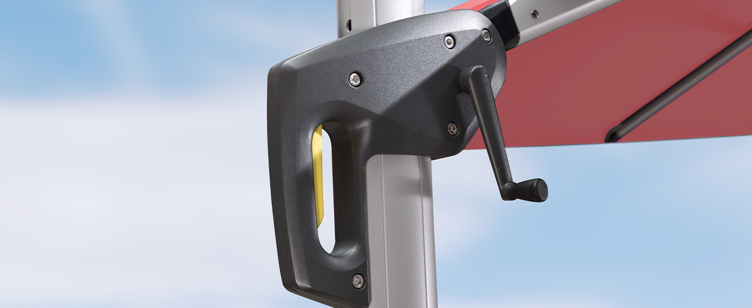 PURPLE LEAF 3 X 3.65 M Garden Cantilever Parasol, Large Rectangular Patio Umbrella With Crank Handle And Tilt For Balcony And Outdoor,Red,3 X 3.65 M 19 parasol umbrella cantilever garden parasol grey garden parasol green garden parasol rectangular