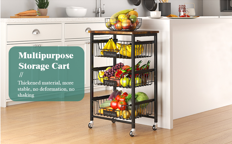 4 tier kitchen cart A+01