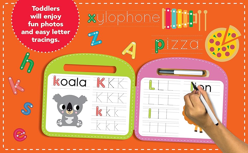 Write & Wipe ABC Children's Illustrated Novelty Learning Board Book