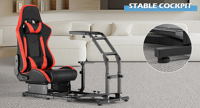 racing cockpit with seat