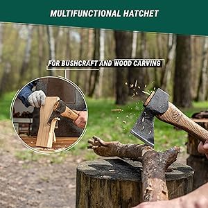 Amazon | BeaverCraft 手鍛造手斧 鞘付き AX1 - ブッシュ